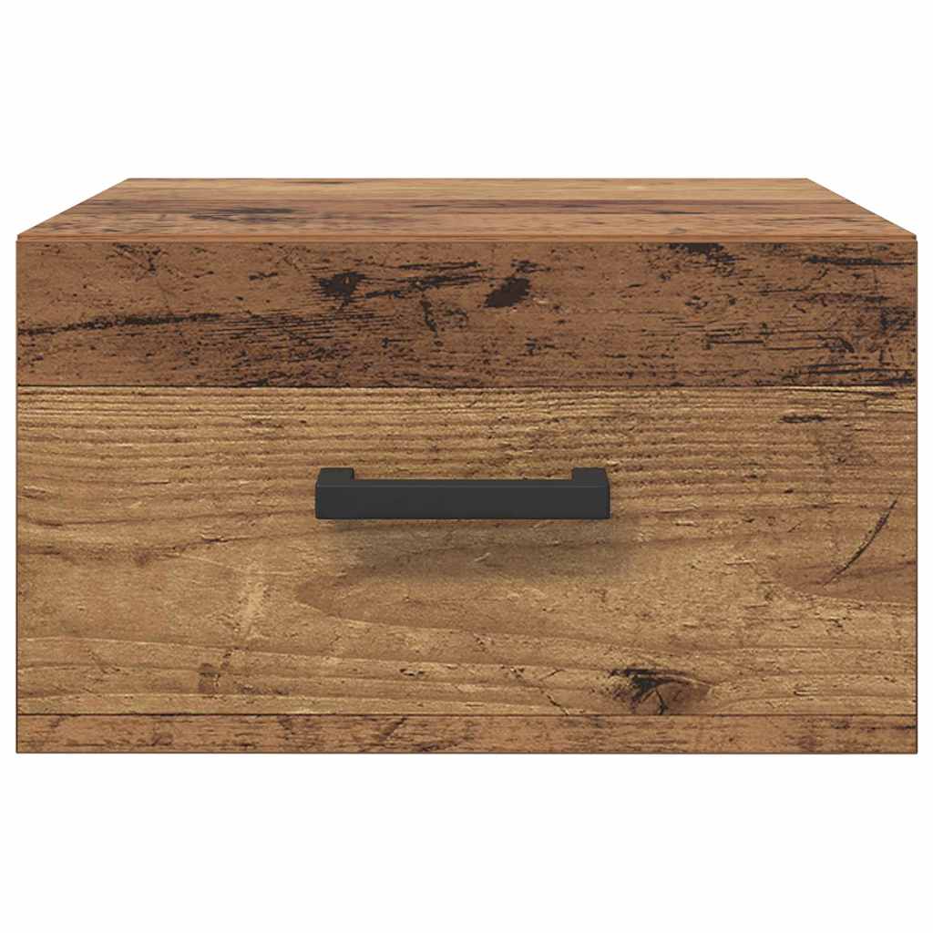 Nightstand with Drawers Rustic Wood Finish 35 x 35 x 20 cm Particleboard