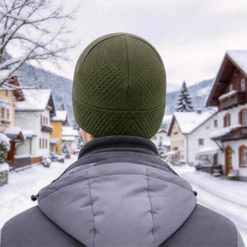 Winter with Ear Covers Lined Warm Windproof Cycling Hat for Skiing Running Outdoor