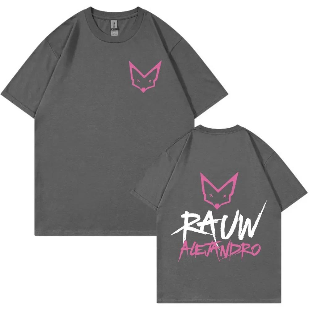 Rauw Alejandro T-shirt 100% Cotton Cartoon Kawaii Print Oversized O-Neck Short Sleeve Men Women Unisex Casual Streetwear Tee Top