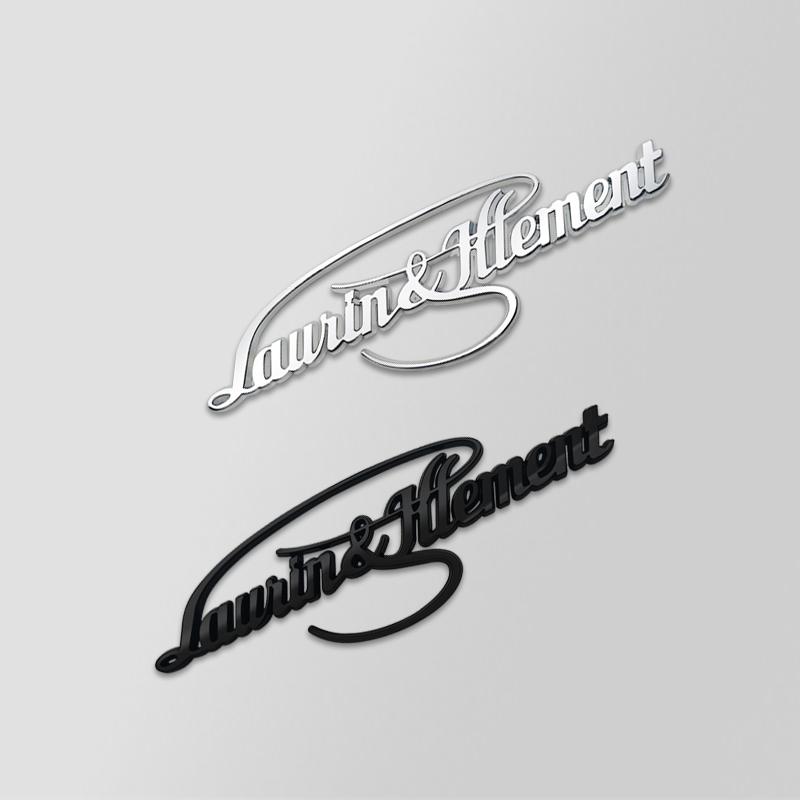 BAVF3 Car-Styling Metal Laurin & Klement Emblem Car Badge For Skoda L&K MK2 Kamiq Fabia Rapid Yaris Kodiaq Octavia Superb Scala Karoq