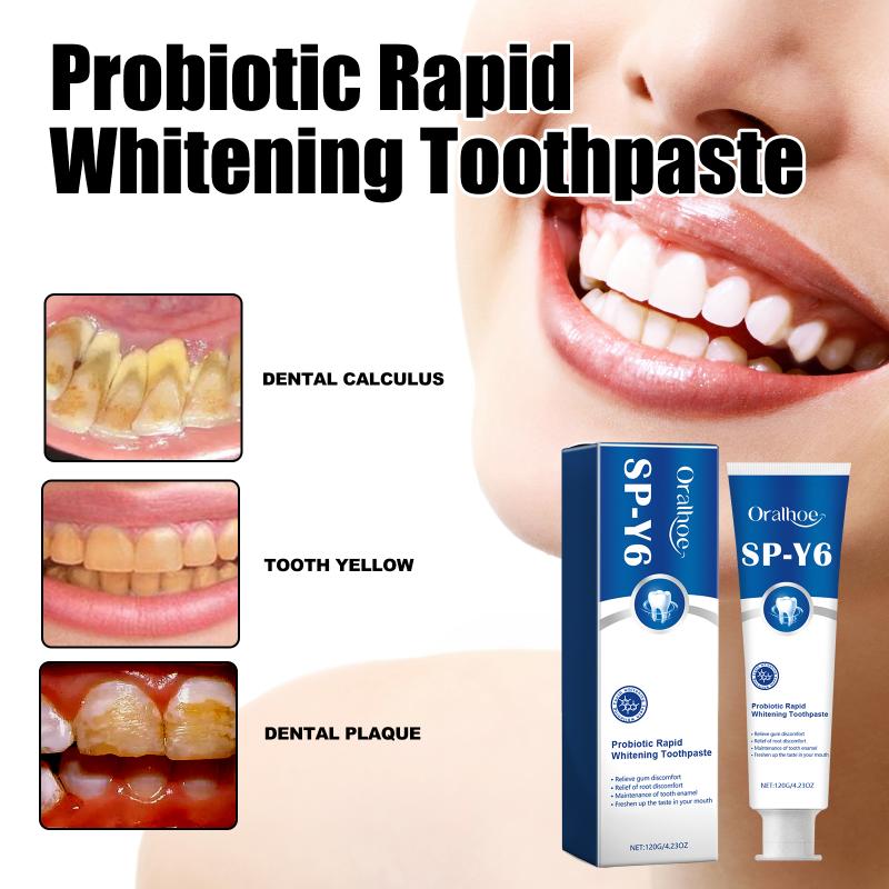 Whitening Toothpaste with Probiotics Deep Clean Breath Freshener Enamel Protection for Morning Oral Routine