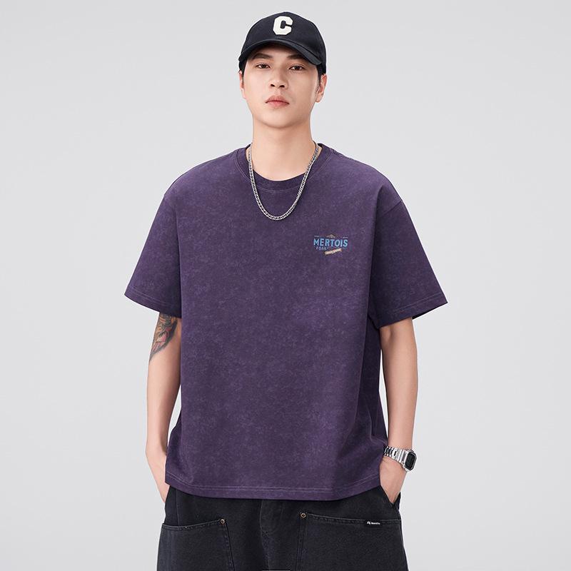 New American Pure Cotton Short-sleeved T-shirt for Men In Summer