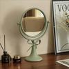 360° Rotatable Makeup Mirror Oval Desktop Stand Mirror Iron Art Bow Vanity Mirror  TableTop