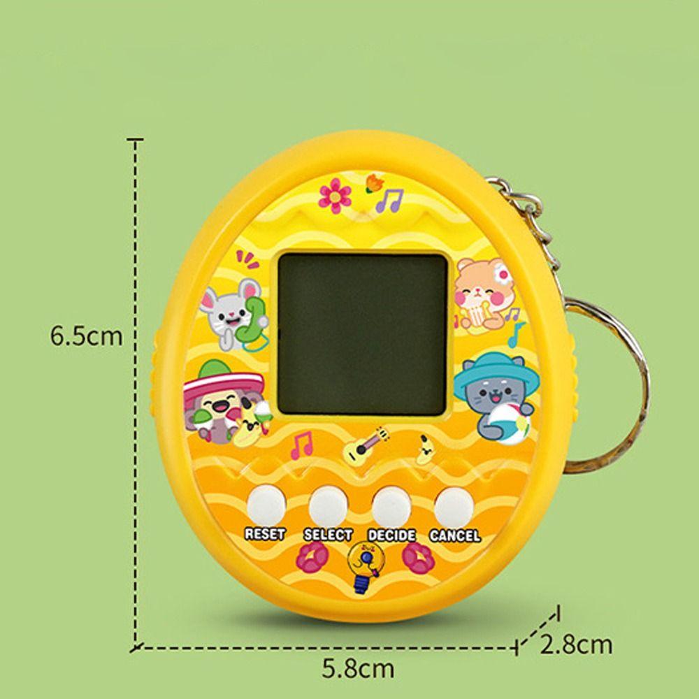 Mini Electronic Game Console Handheld Pet Raising Keychain Pet Feeding Machin  for Chlidren