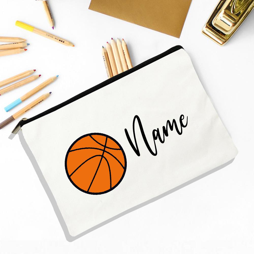Personalised Football Pencil Bag Custom Name Pencil Case School Stationery Supplies Storage Bags Christmas Birthday Gift for Kid