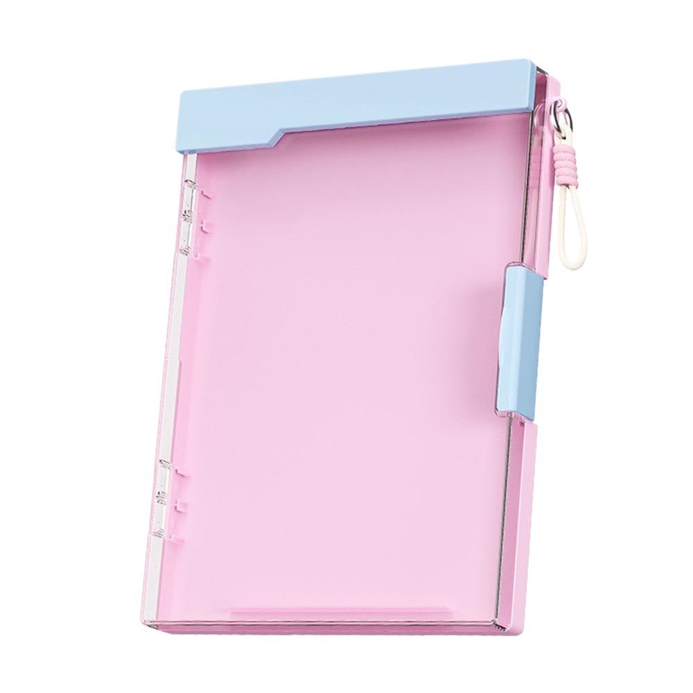 Plastic Document Storage Box Transparent Dust Proof Archive Box Multifunctional Stackable File Organizer Document Management темно-розовый
