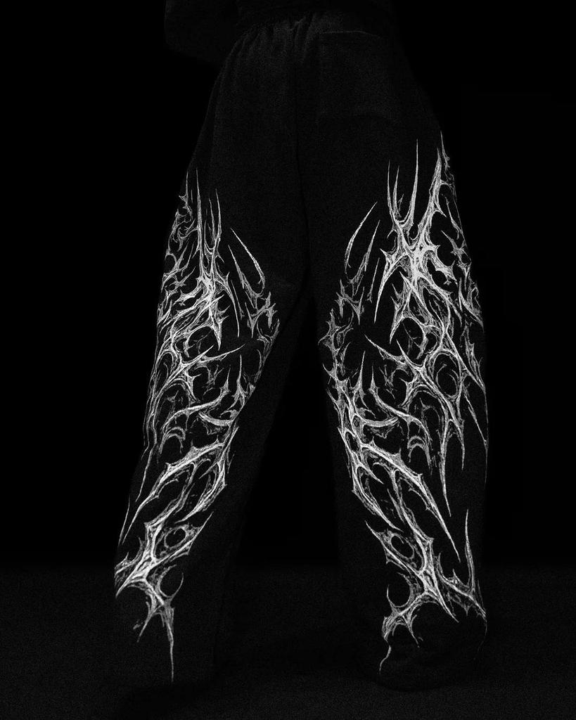 Breathedivinity Herren Europäische Fitness-Jogginghose - Lässige Gerade Hose mit Aufdruck