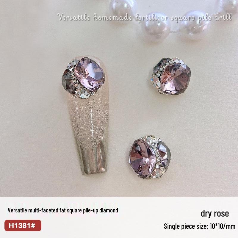 Heißverkaufte Dicke Quadratische Nagelkunst-Accessoires: Handgefertigte Diamanten-Haufen-Ornamente