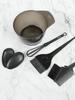 Black 6 pcs Hair Dye Mixing Bowls Hair Coloring Tool Set Safe Plastic Smooth for Home Salon