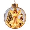 Decorazioni Luminose per la Storia di Natale 2026 Fai da te Nuovo Babbo Natale Pupazzo di Neve Alce Sfera di Cristallo con Polvere d'Oro Decorazione 1pz 2026
