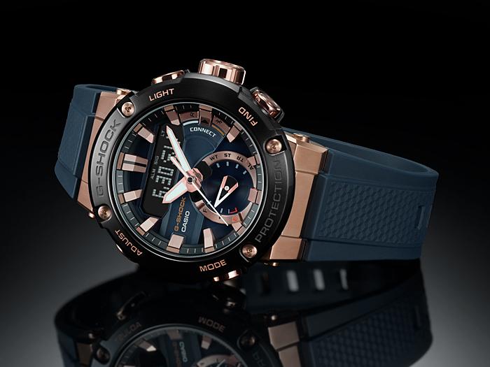 Casio Men's Stainless Steel 200M Water Resistant Digital Shock Resistant Quartz Watch GST-B200G-2A