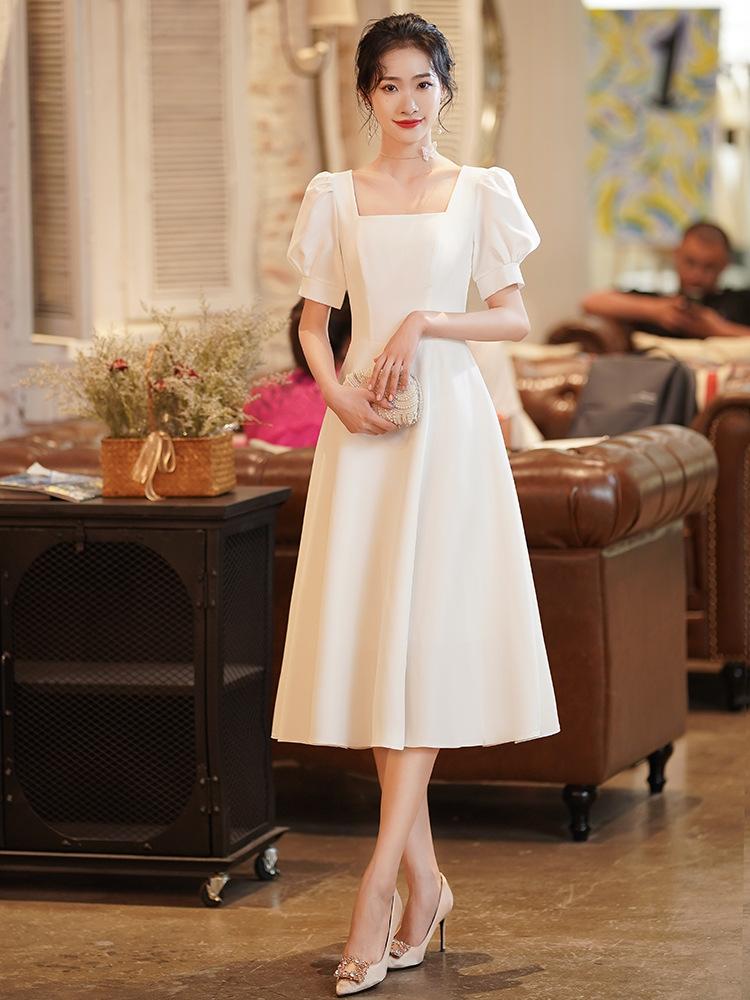 Evening dress women's new summer models can usually wear socialite banquet dresses to get a certificate to register for engagement medium