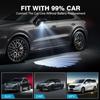 2PCS Car Rearview Mirror Welcome Lamp Blade Light Carpet Projection Lamp Laser Beam Carpet Lamp Universal