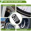 Tire Valve Stem Caps Decorative Black Wings Pattern Tyre Valve Dust Covers 7x22mm Aluminum Alloy 4 Pcs