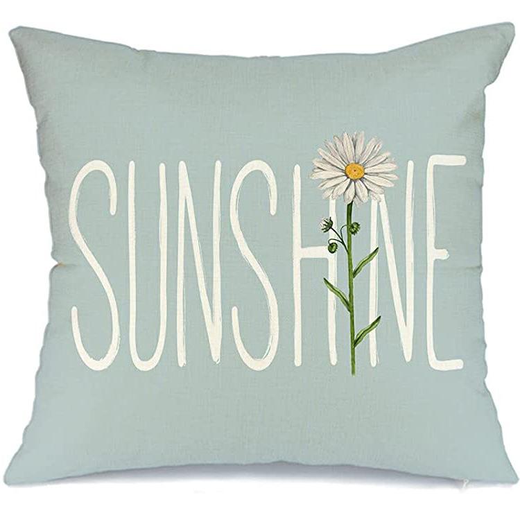 Daisy Sunflower Pillow Case Spring and Summer Home Decoration Pillow Case Pillow Case Cushion Case