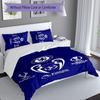 3pcs Chelsea FC Logo Duvet Cover Set, Includes 1 Duvet Cover and 2 Pillowcases,Skin-Friendly&Comfortable Fabric,Suitable Bedding Sets