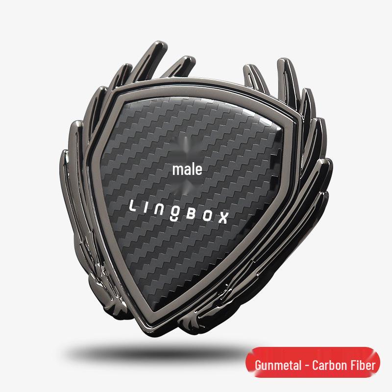 Lingbao Coco Uni Car Metal Badge: Decorative Sticker for Car Body, Side Window, or Trunk