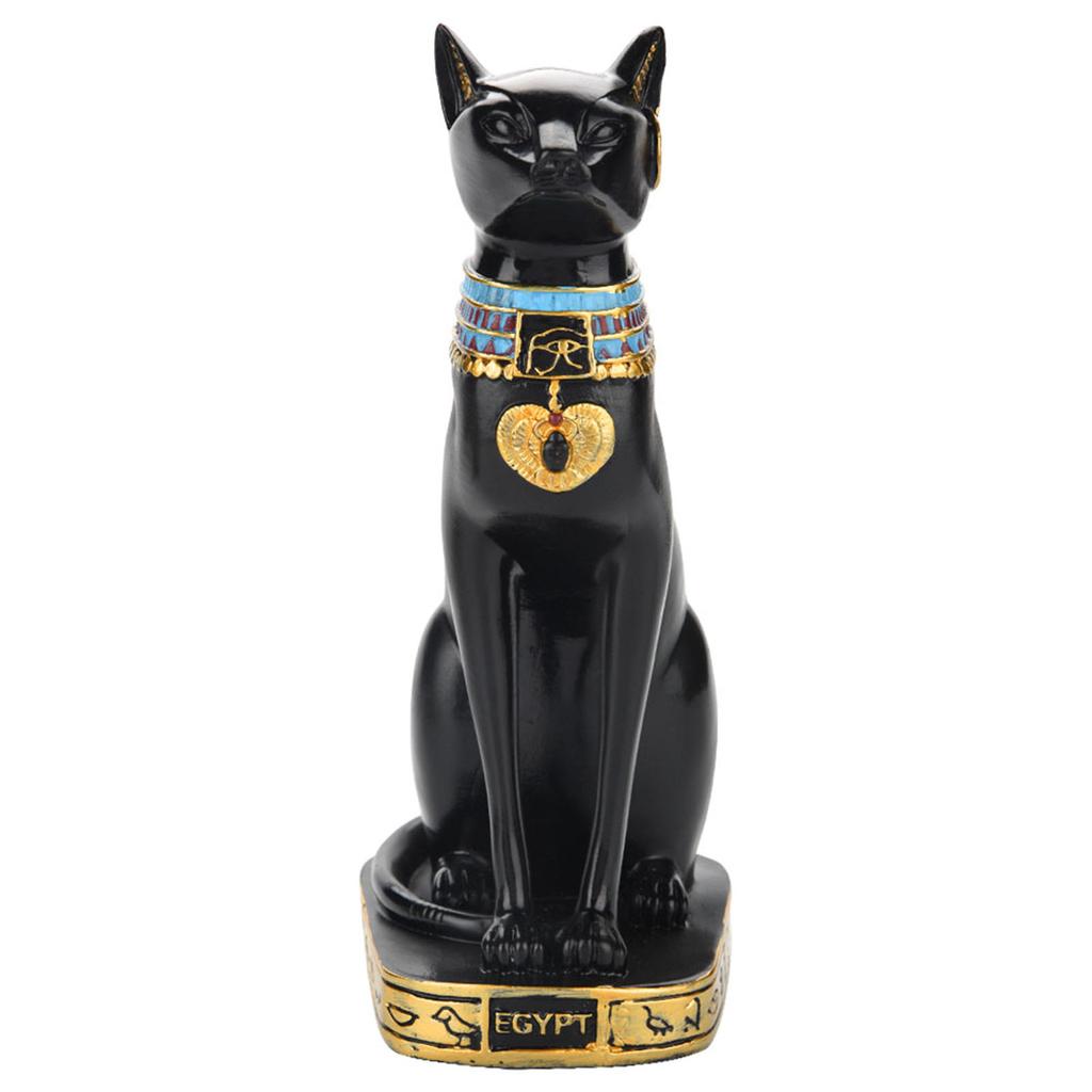 Egyptian Cat Resin Statue Figurine Household Room Ornament Crafts Gifts Home Decoration L