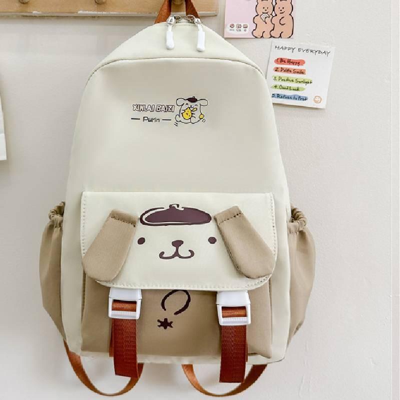 Backpack For School With Nylon Material And Expandable Design For Teens** хаки