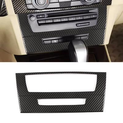 Για BMW Σειρά 3 E90 E92 E93 2005-2012 ABS Στυλ Αυτοκινήτου Πλαίσιο Πίνακα Ελέγχου Έντασης CD Κεντρικής Κονσόλας Διακοσμητικό με Υφή Ανθρακονήματος