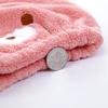 Hair Drying Cap Fluffy Quick-dry Coral Fleece Multi-functional Kids Cartoon Elastic Hair Hat