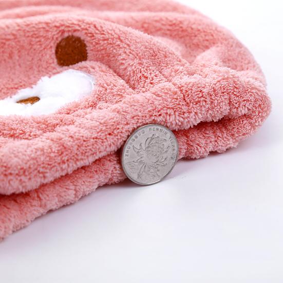 Hair Drying Cap Fluffy Quick-dry Coral Fleece Multi-functional Kids Cartoon Elastic Hair Hat