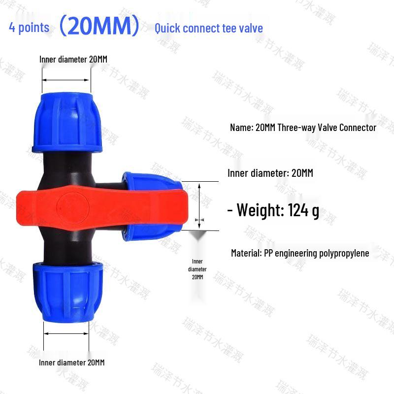 PE Pipe Ball Valve Quick Connector Union, Tee Valve, Heat-Free Fusion Valve, Emergency Repair Quick Connect Fittings.