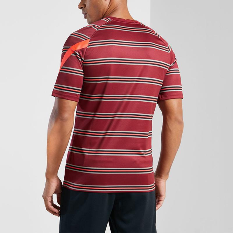 Nike Warm-Up Training Short Sleeve Football Shirt 21-22 Season Liverpool Men Tops Red DB0254-678