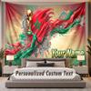 Custom Name Text Tapestry Morocco Football Personalized Polyester Wall Tapestry For Bedroom And Room