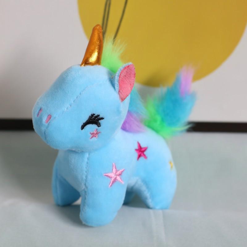 Unicorn Doll Pendant Cute Pony Plush Toy Small Mini Bag Hanging Keychain
