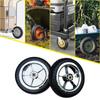 Pneumatic Wheel Trolley Cart Wheel Black 20cm Universal Fit for Shopping Basket on Wheels Wagon and Storage Cart