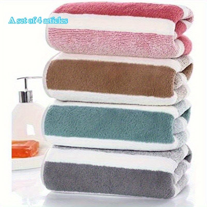4 Pcs Premium Lightweight Towel Set Super Soft Highly Absorbent Lint-Free 13.78x29.53inch for Bathroom Camping Beach Halloween