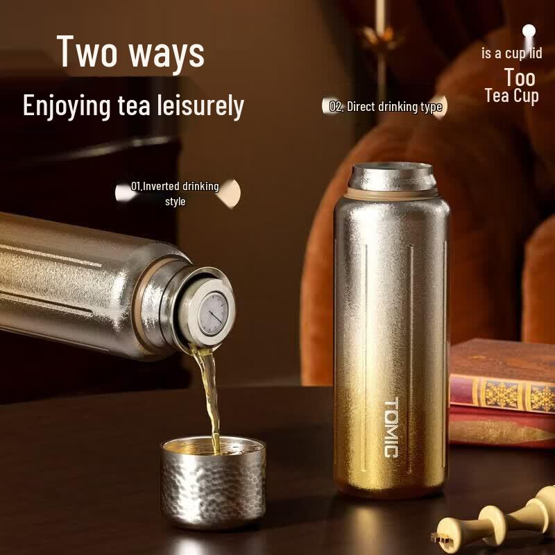 TOMIC Pure Titanium Insulated Tea Mug