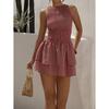 Sleeveless Slim Belt Mini Dress Sweet Method