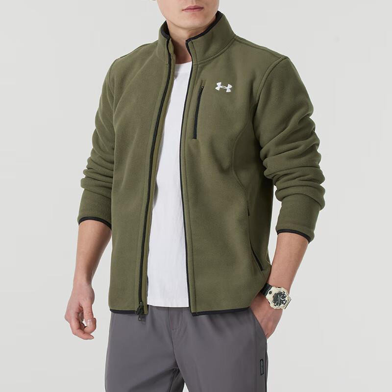 Under Armour UA BF American Retro Warm Casual Sports Jacket Men Jacket Dark-Green 1389308-390
