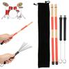 Drum Stick Brush Set Jazz Retractable Metal Wire 19 Beam Rod + Plush Bag Percussion Accessories