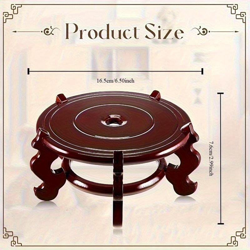 1pc Elegant Wooden Plant Stand with Ornate Base - Versatile Indoor/Outdoor Decorative Vase Holder, Ideal for Home and Garden Dis