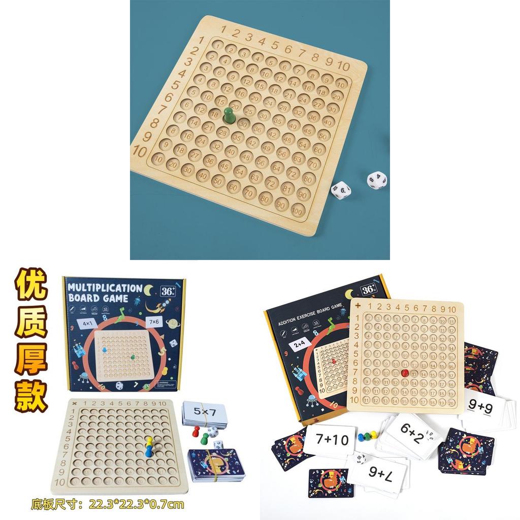 Wooden Multiplication Table Educational Puzzle For Kids Learning Math Skills