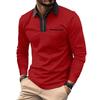 Modische Herren Langarm-Sweatshirts Poloshirts Half-Zip Slim-Fit Langarm-T-Shirts mit Kragen Herren Hoodies