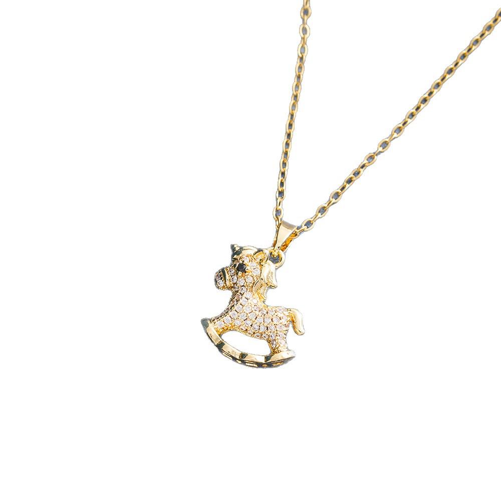 Titanium Steel Zirconia Necklace – High-End Fashion Accessory for Women