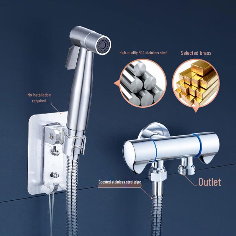 Deer 304 Stainless Steel Pressurized Toilet Bidet Sprayer