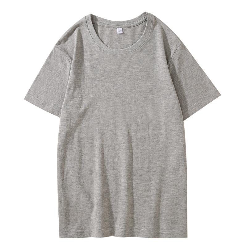 VEZFAA Damenmode Lässig Einfarbig Druck Sommer Frühling Kurzarm O-Ausschnitt Blusen & Hemden