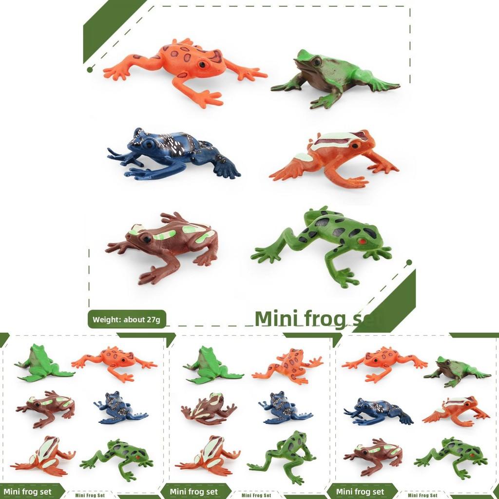 Mini Pvc Frog Model Static Animal Figurine For Kids Learning And Home Decorations