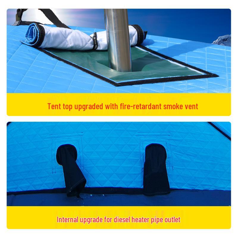Winter Fishing Tent: Thickened, Cold-Proof, Windproof, Cotton Insulated for Outdoor Camping.