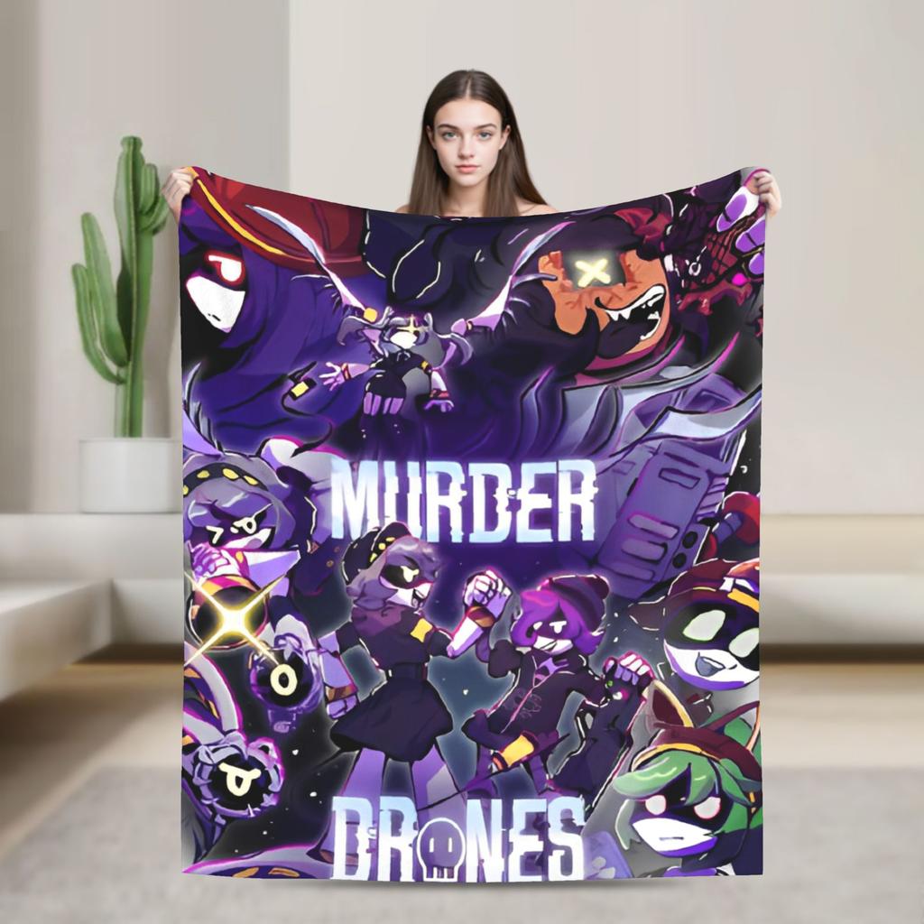 Robot Murder Drones V Uzi  Blanket Quality Super Warm  Bedding Throws Winter Airplane Travel Couch Chair Comfortable Bedspread