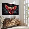 Rock Star Guitar Wings Polyester Fiber Banner Music Theme Wall Decoration Multi functional Home Room Party Decoration