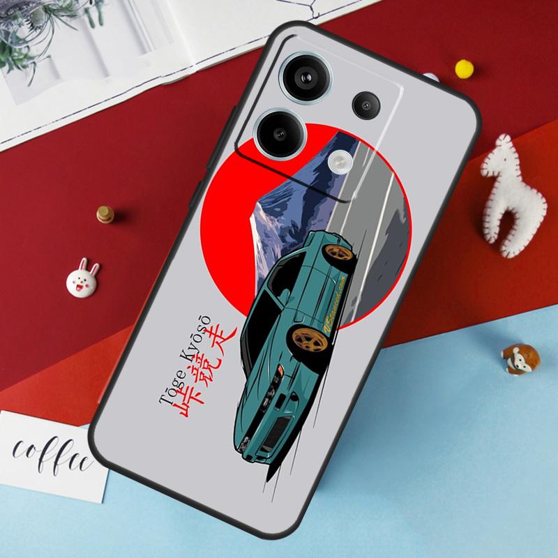 

JDM Legend Drift Car Case For Xiaomi Redmi Note 14 Pro 13 12 11 10 15 Pro Plus Redmi 15 14C 10C 12C 13C 15C Cover Redmi Note 11 Pro