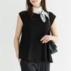 Dedra Double Pleats Linen Cap Tank Tbf3035