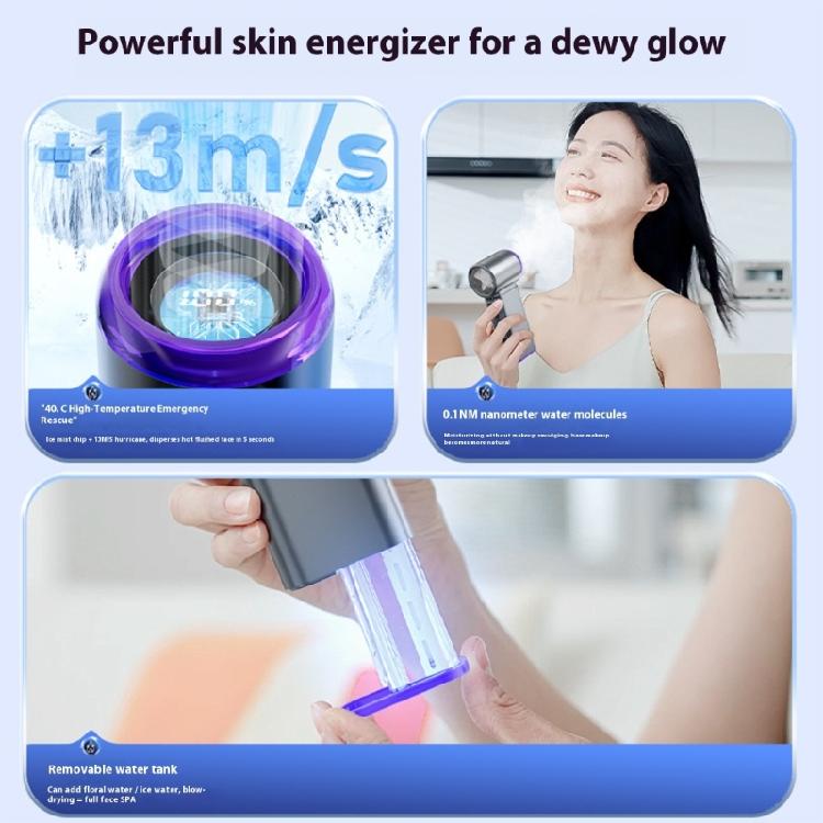 Misting Fan With Digital Screen 199Adjustable Speed Long Last 3500mAh Battery Portable Cooling Device For Outdoor Environment