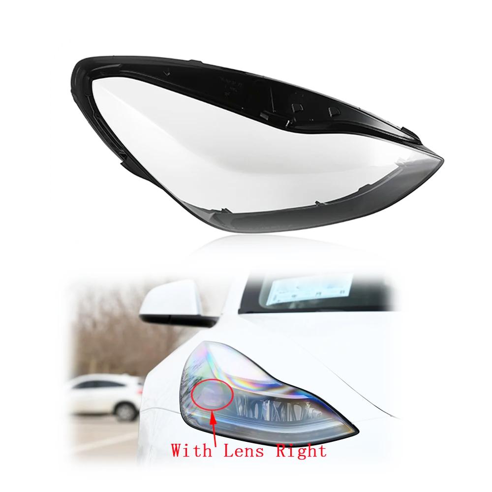 

Fit For Tesla Model 3 Model Y 2019 2020 2021 2022 2023 Car Front Headlamps Cover Shell Waterproof Clear Headlight Lens With Lens Right